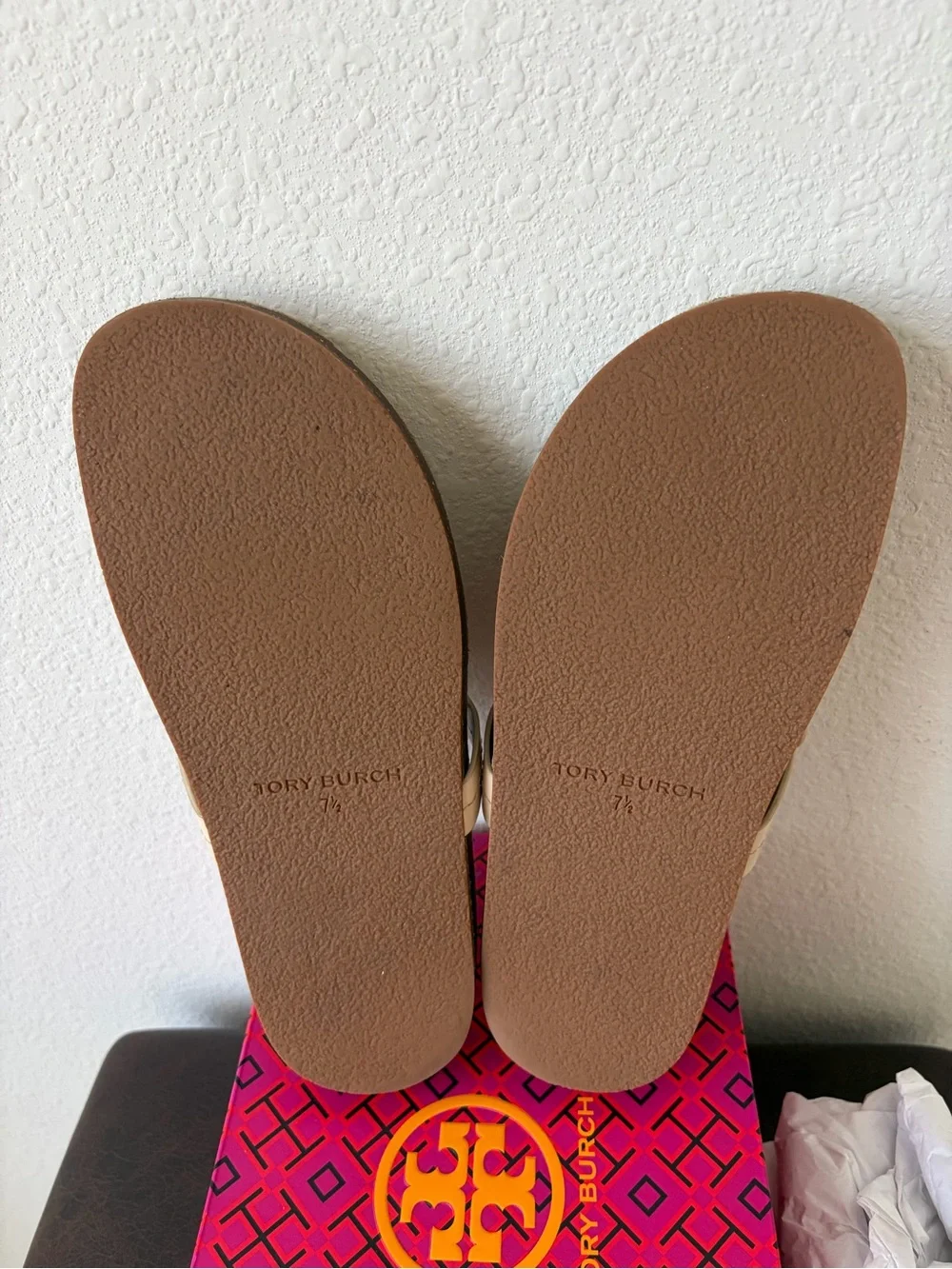 Tory Burch Miller CLOUD Sandals Calf Leather Multi Color Cork 7.5